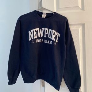 Navy crewneck sweatshirt